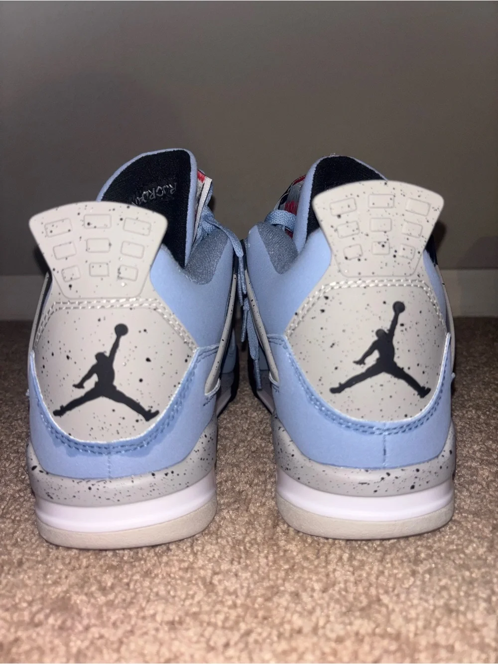 Jordan Light Blue and Black Retro Sneakers